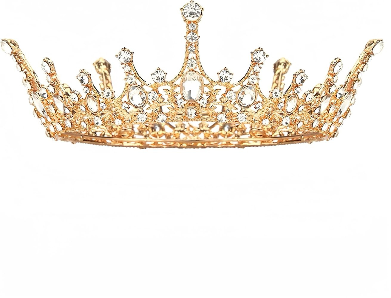 Crystal Crown Vintage Queen Princess Tiara Bridal Rhinestone Crown Dress-up Wedding Prom Pageant ... | Amazon (US)