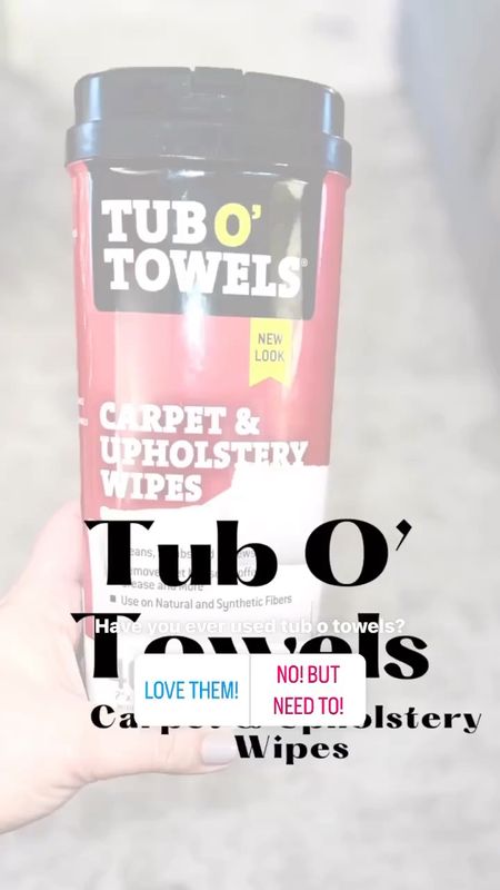 Tub O’ Towels Carpet & Upholstery Wipes

#LTKFind #LTKfamily #LTKhome