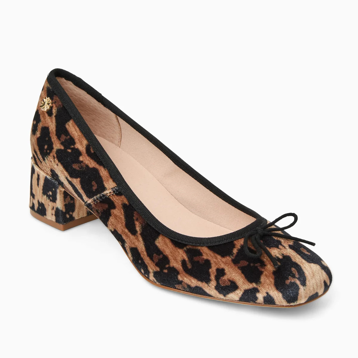 Jack Rogers Maddy Pump in Velvet Leopard \u2013 Low Heel Animal Print Pumps with Bow | Jack Rogers