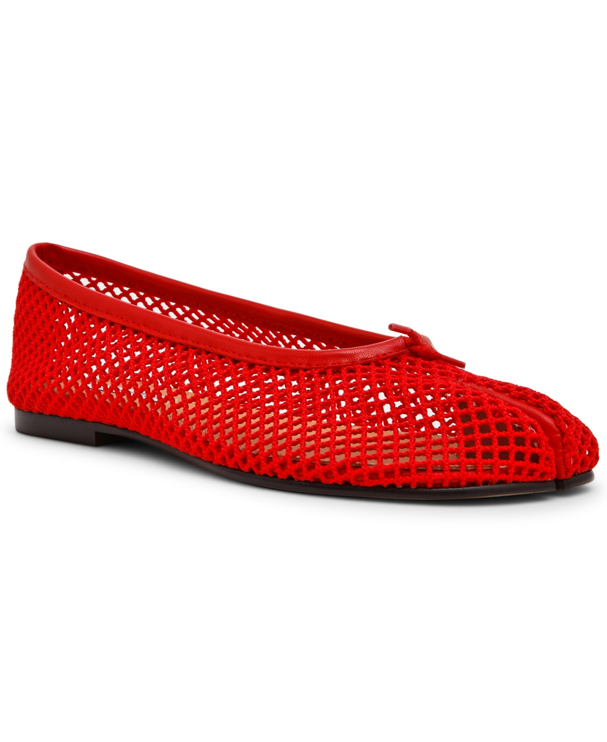 Steve Madden Women's Calico Split-Toe Ballet Flats - Red Mesh | Macy's