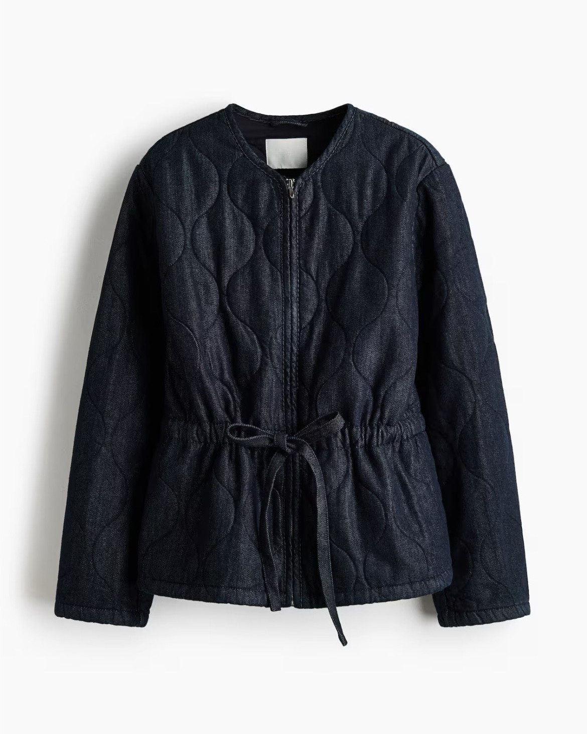 Quilted tie waist denim jacket 

#LTKSeasonal