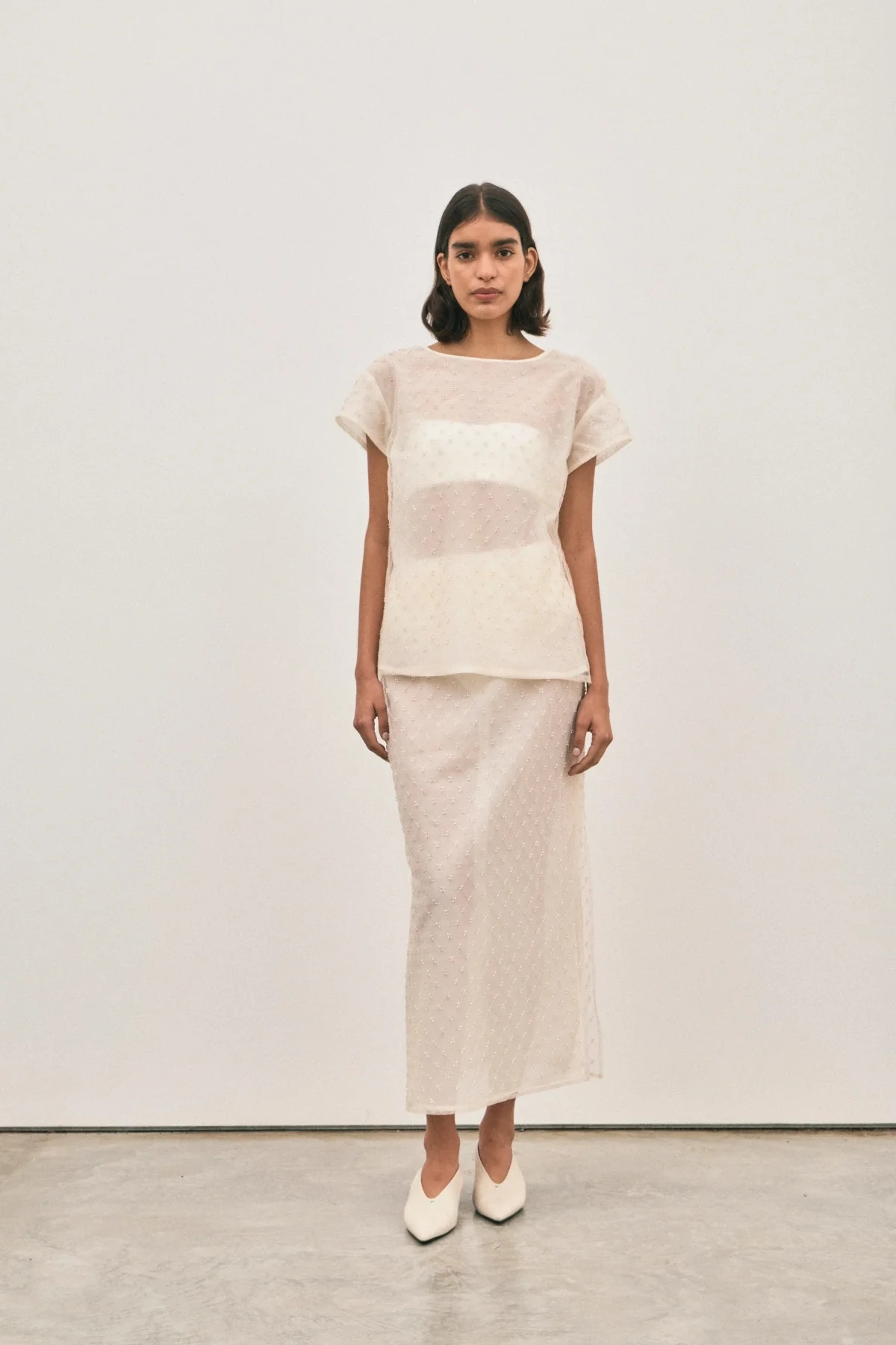 The Chelsea Beaded Top Ivory | Shop.app