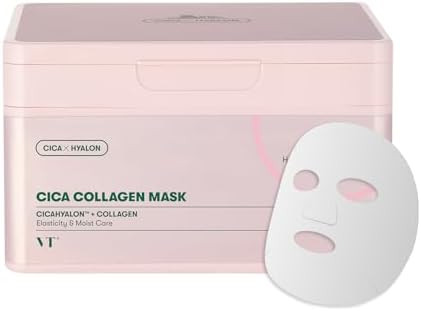 VT COSMETICS CICA Collagen Daily Mask 30 Sheets, 300Da Low Molecular Collagen for Skin Elasticity... | Amazon (US)