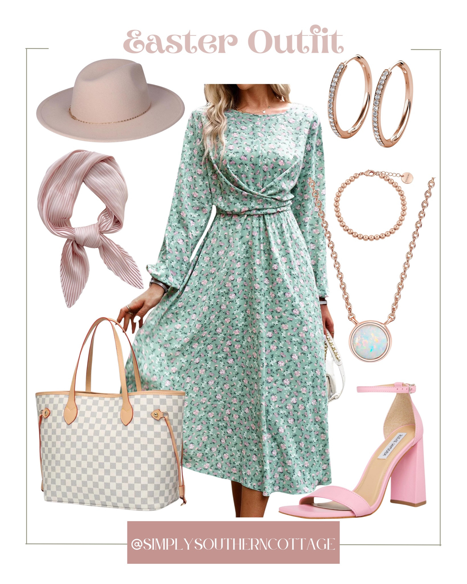 Easter outfit, Easter Sunday, Easter dress, spring dress, spring outfit, midi dress

#LTKstyletip #LTKSeasonal #LTKfindsunder50