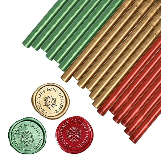 Gift Boutique - Pack of 36 Premium Christmas Sealing Wax Glue Gun Sticks Holiday Xmas Stamp Seals... | Amazon (US)
