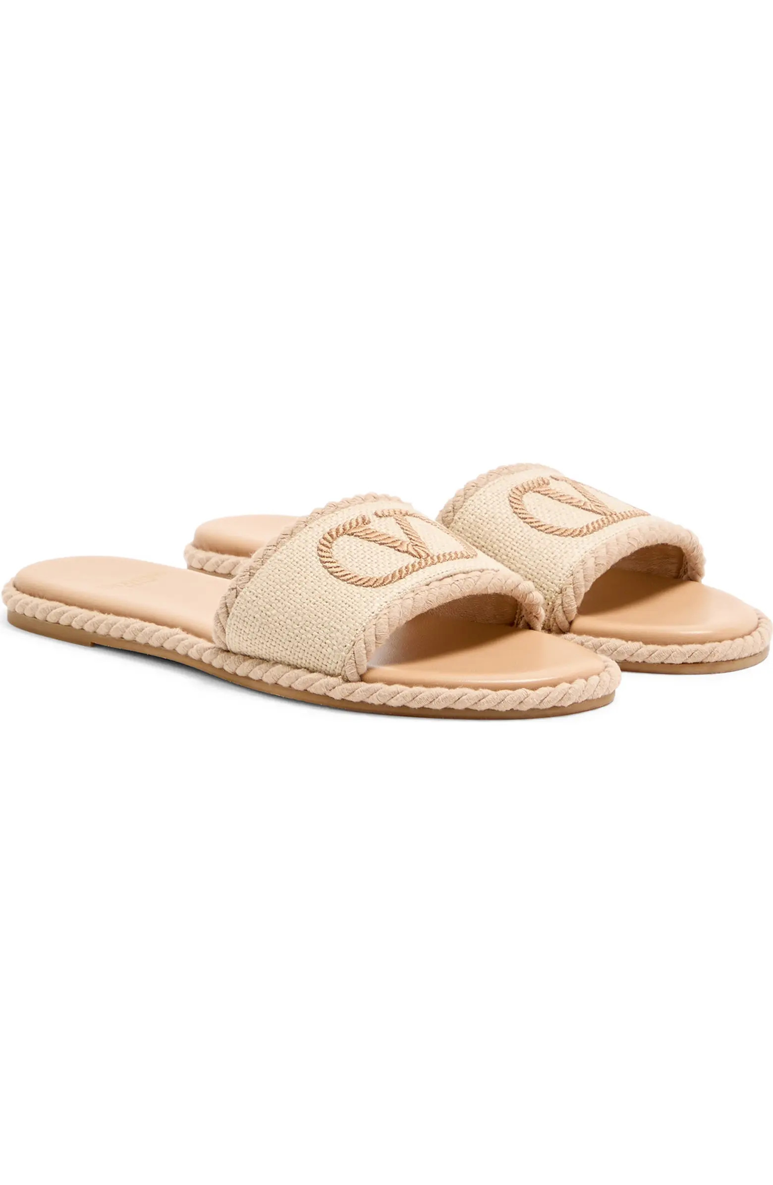 VLOGO Torchon Flat Espadrille Slide Sandal (Women) | Nordstrom