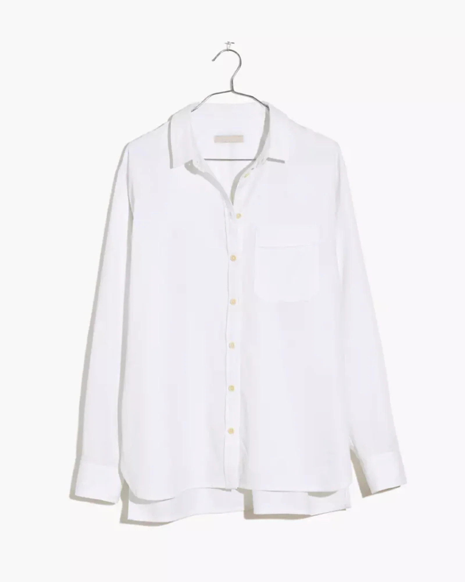 Madewell White Oversized Ex-Boyfriend Shirt | White | Women's Tops | Dia & Co