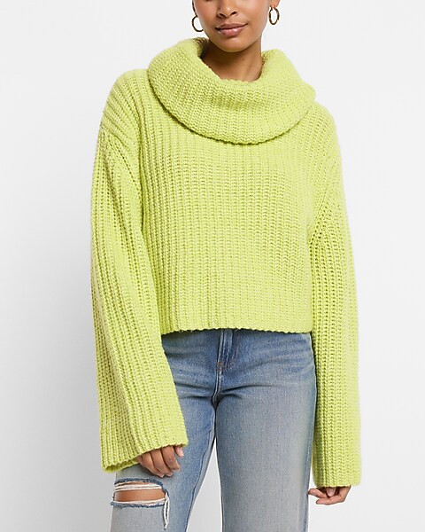Boxy Cowl Neck Sweater | Express