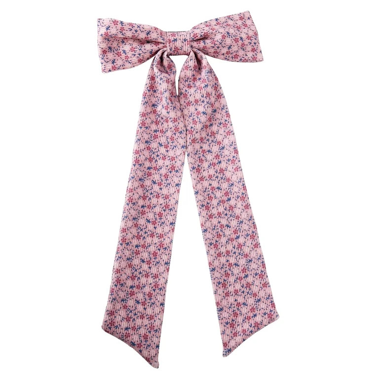 Celebrity Pink Women's Classic Oversized Bow Hair Accessory in Soft Pink Ribbon | Walmart (US)