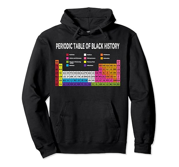 Periodic Table Of Black History, African American Pullover Hoodie | Amazon (US)