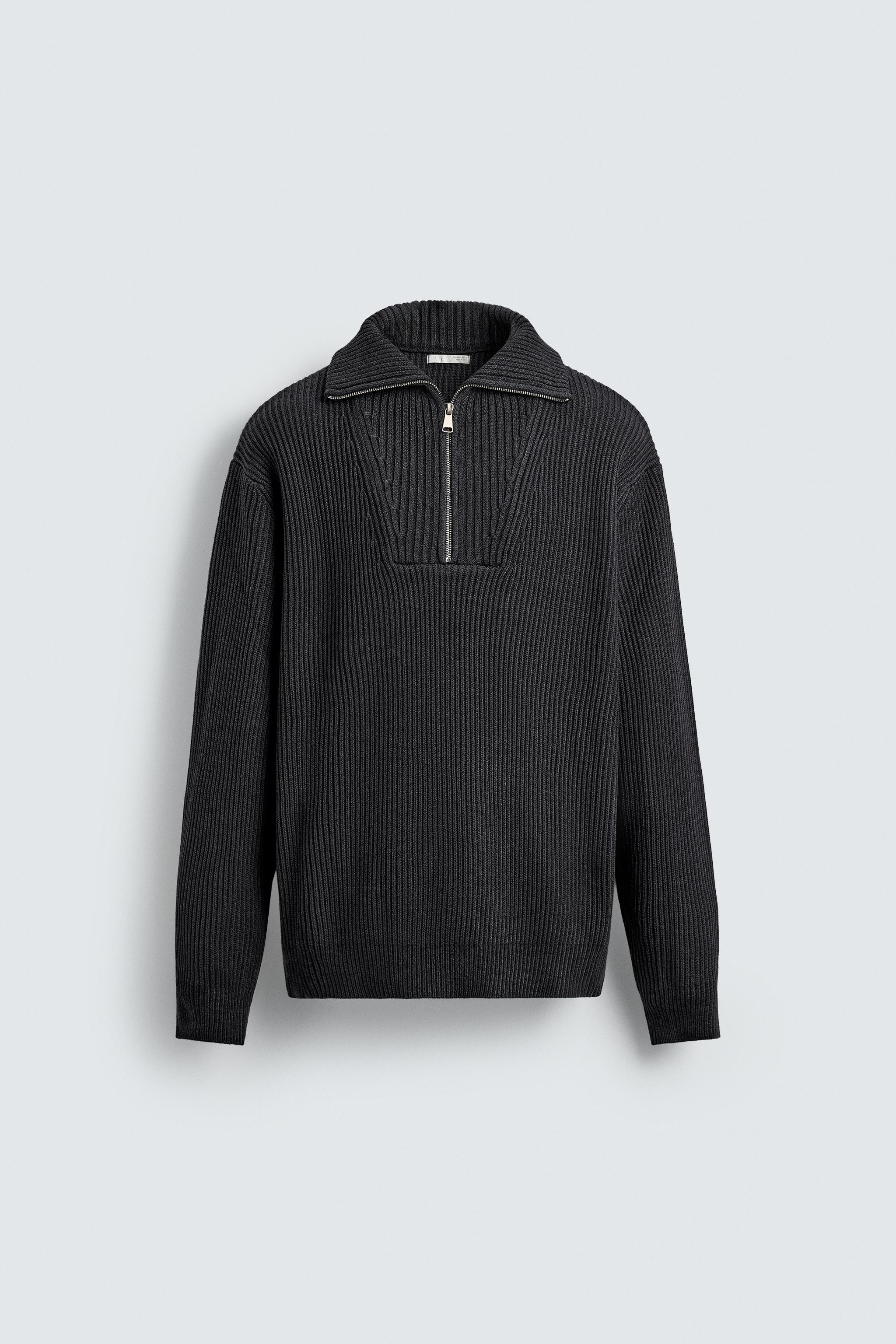 PURL KNIT QUARTER-ZIP SWEATER | Zara Canada