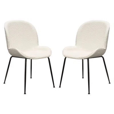 Fabric Upholstered Side Chair in Ivory | Wayfair North America