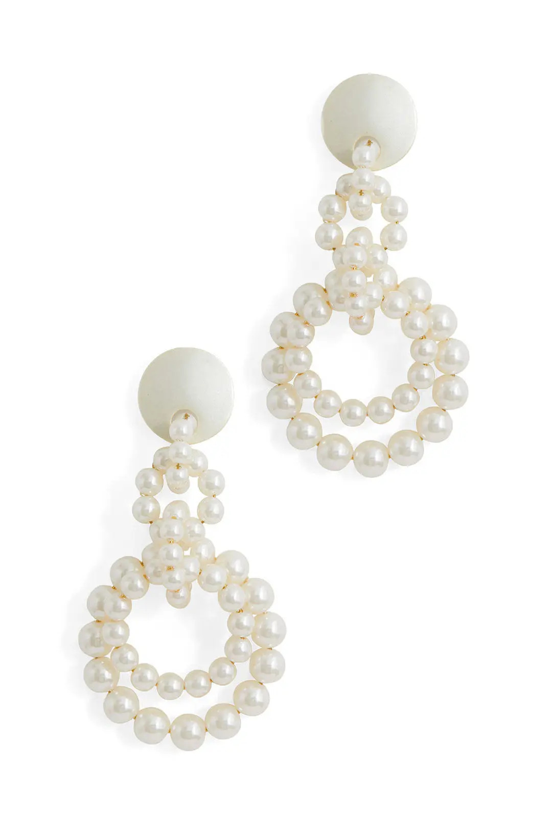 Lele Sadoughi Pearl Loop De Loop Earrings | Rent The Runway