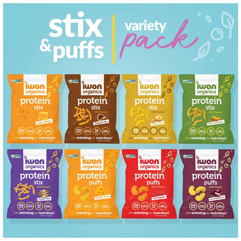 Protein Puffs & Stix Variety Pack (8 flavors, 1.5oz each) | Walmart (US)