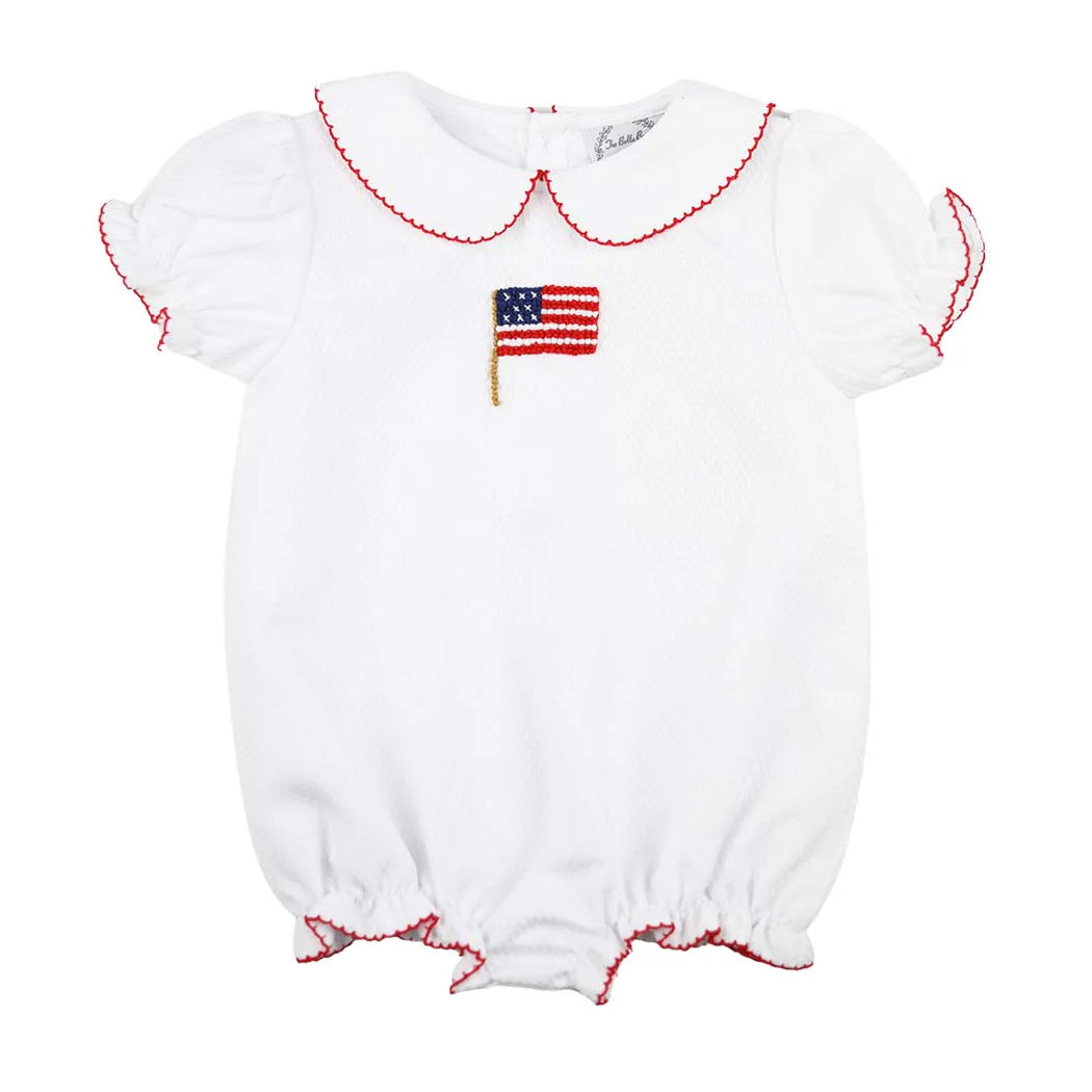 Girls Patriotic Honeycomb Flag Bubble | The Bella Bean