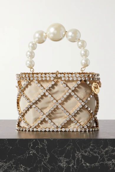 Rosantica - Holli Diamond Embellished Gold-tone Tote | NET-A-PORTER (US)