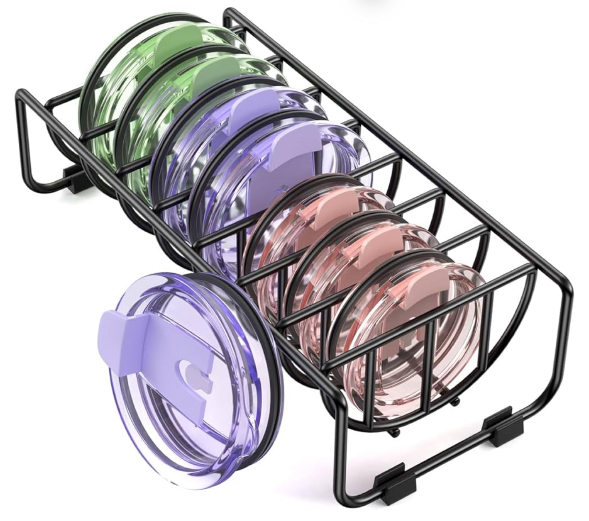 Tumbler Lid Organizer, Metal Cup Lid Holder Water Bottle Lid Organizer for Kitchen Cabinet, Space Saving Horizontal Cup Lid Storage Keep Countertop Cupboard Tidy

#LTKHome