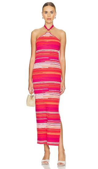 Emmy Halter Maxi Dress in Raspberry Sorbet Multi | Revolve Clothing (Global)