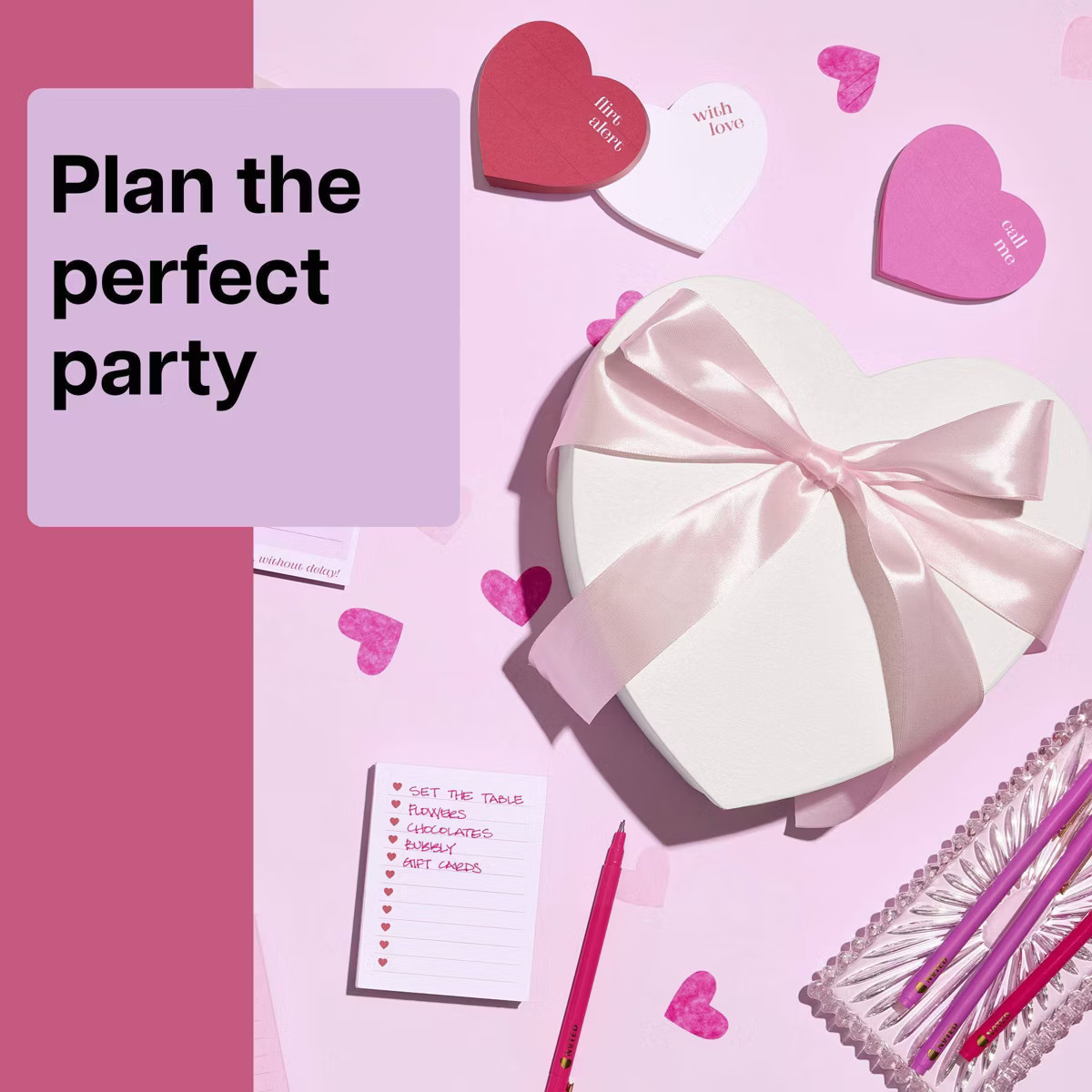 Noted by Post-it 3pk With Love Pen Set Valentine's Day | Target