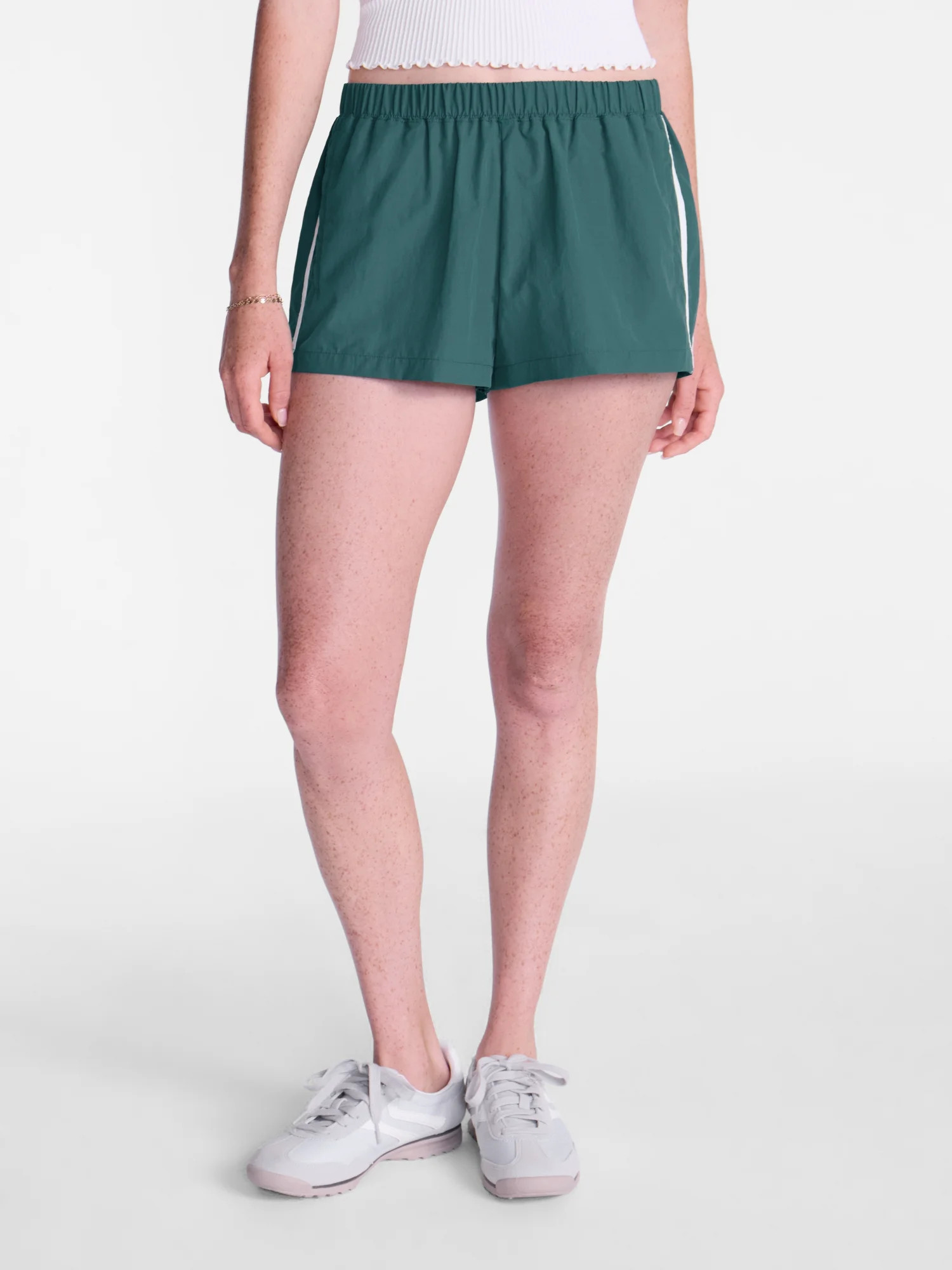 No Boundaries Nylon Track Shorts, 2'' Inseam, Women's XXS-XXL | Walmart (US)