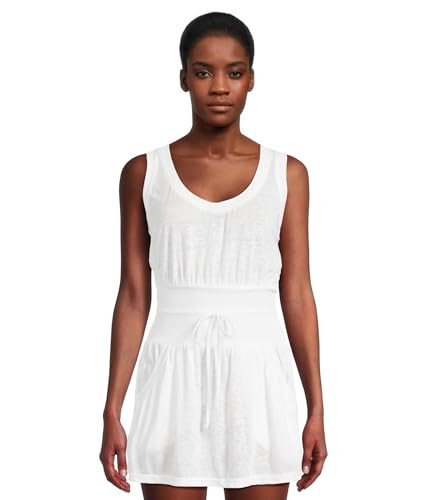 BECCA Beach Date - Women's Dress, Scoop Neck, Casual, Beach Cover Ups for Women, White, Small | Amazon (US)