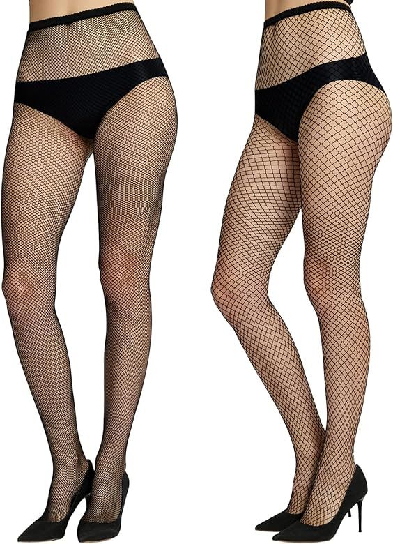 WEANMIX Fishnet Stockings Lace Patterned Tights High Waist Pantyhose Fishnets for Women | Amazon (US)