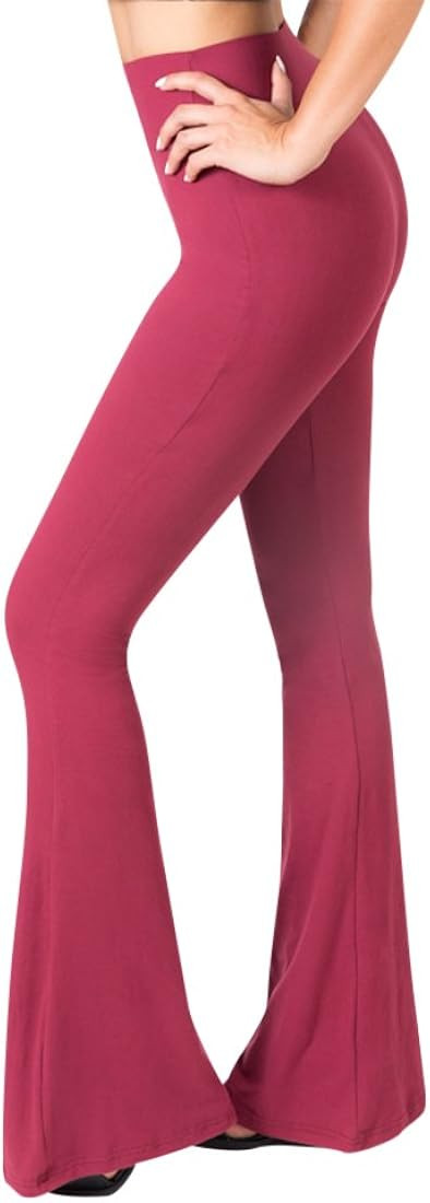 SATINA Palazzo Pants for Women - Buttery Soft High Waisted Flare Pants - Leggings Available in 16... | Amazon (US)