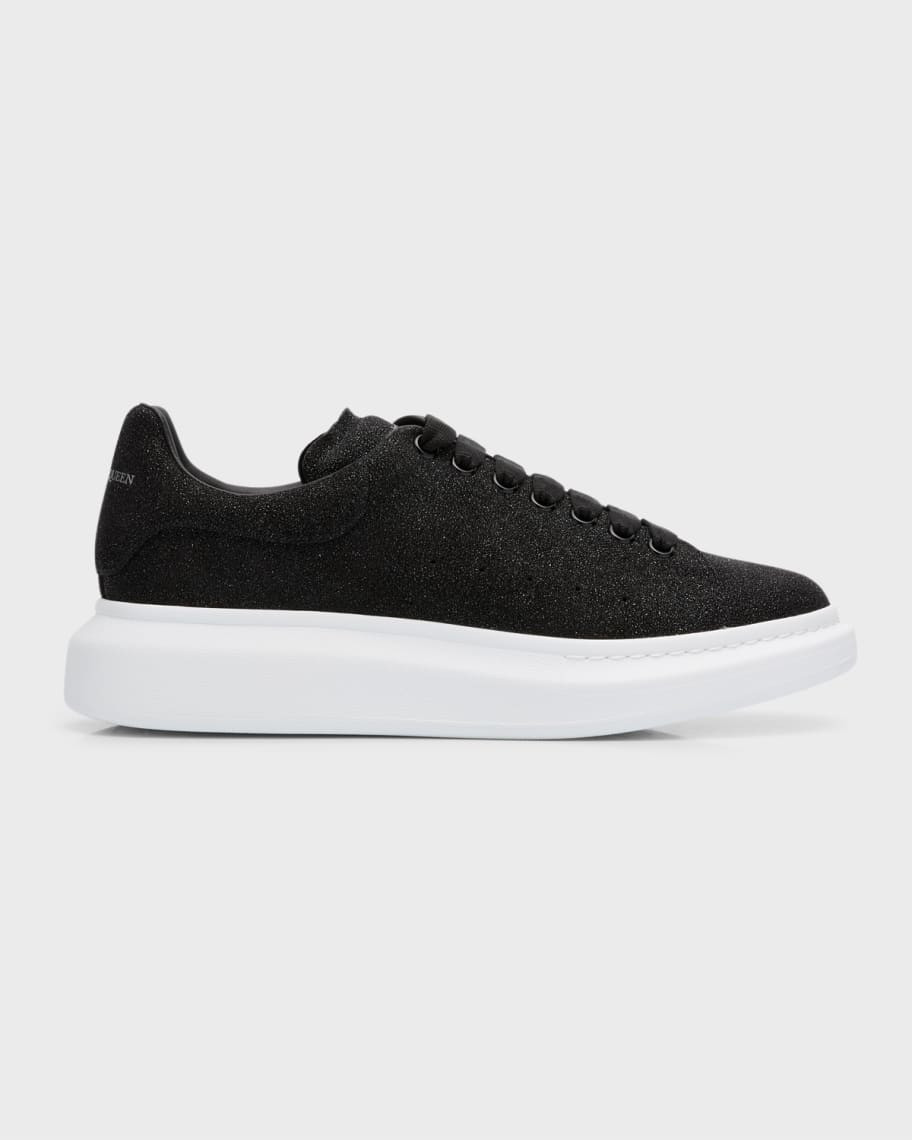 Alexander McQueen Men's Glitter Leather Low-Top Sneakers | Neiman Marcus