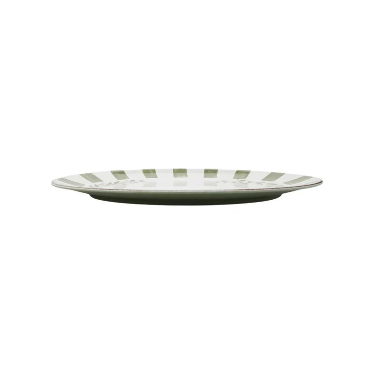 Better Homes & Gardens 18-inch Oval Bamboo Melamine Serving Tray, Green - Walmart.com | Walmart (US)