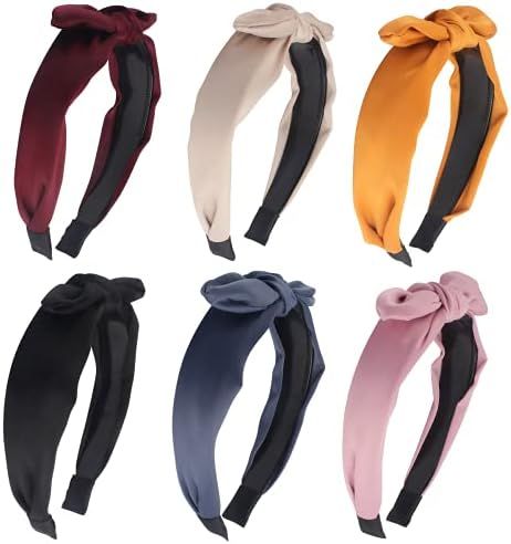 TOBATOBA Bow Headbands for Women, Knotted Headband for Women, 6Pcs Cute Head Bands No Slip Fashion,  | Amazon (US)