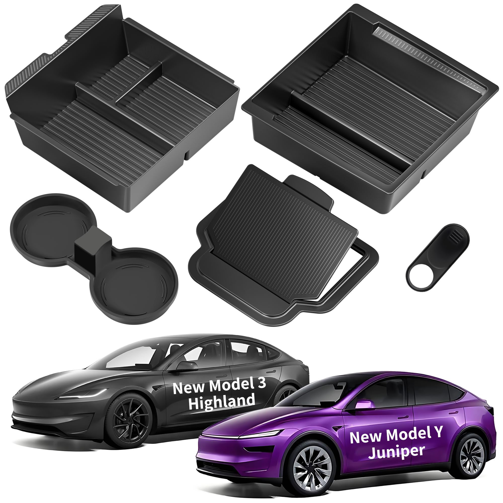 Center Console Organizer Tray for Tesla Model Y Juniper Accessories 2025 2026/For Tesla Model 3 H... | Amazon (US)