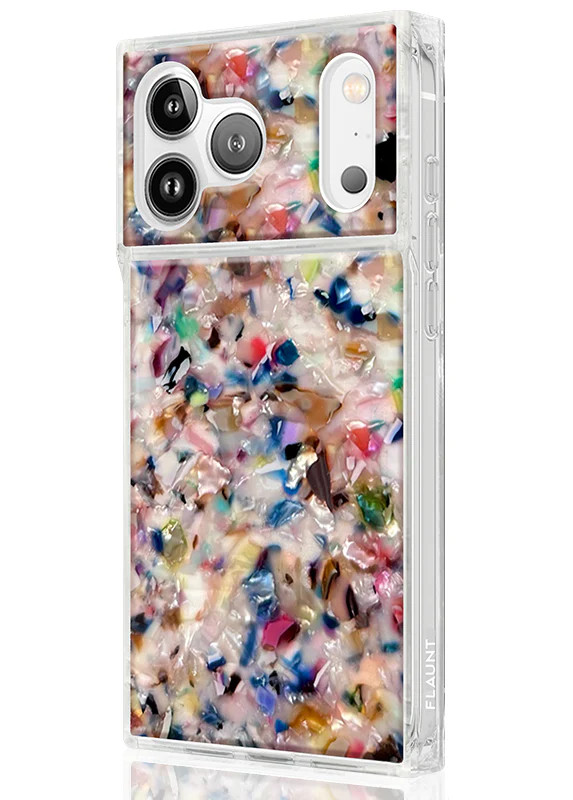 SQUARE® Rainbow Confetti Tortoise Shell iPhone Case | FLAUNT