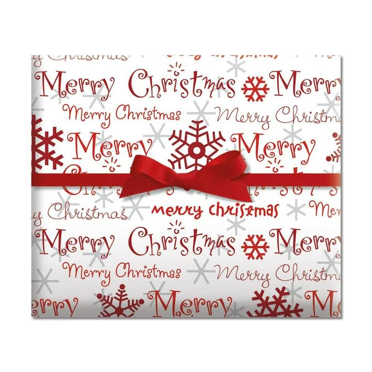 Current Christmas Script Jumbo Rolled Multi-color Paper Gift Wrap Paper, 67 sq ft. | Walmart (US)