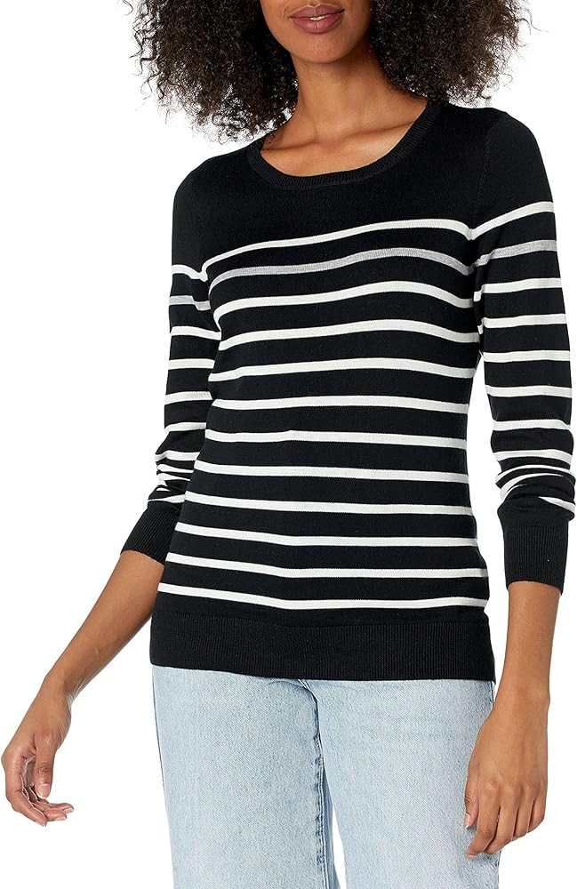 Amazon Essentials Women's Long-Sleeve Lightweight Crewneck Sweater (Available in Plus Size) | Amazon (US)