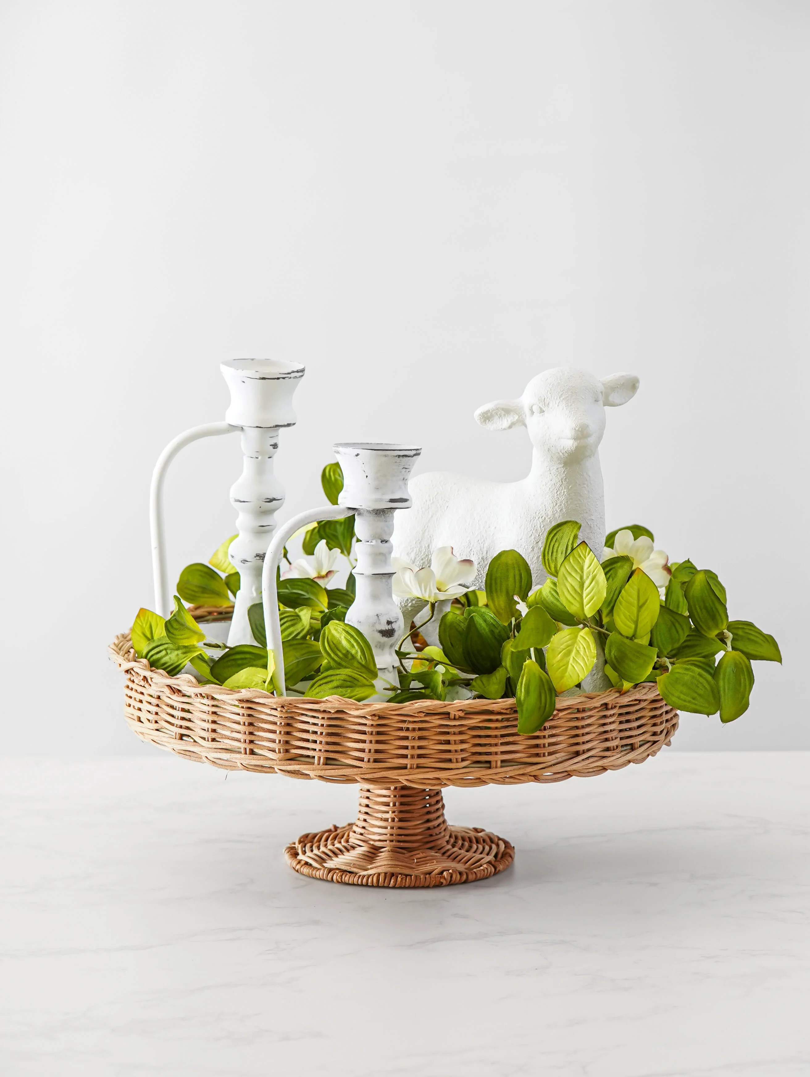 Hand Woven Rattan Pedestal | MJHome