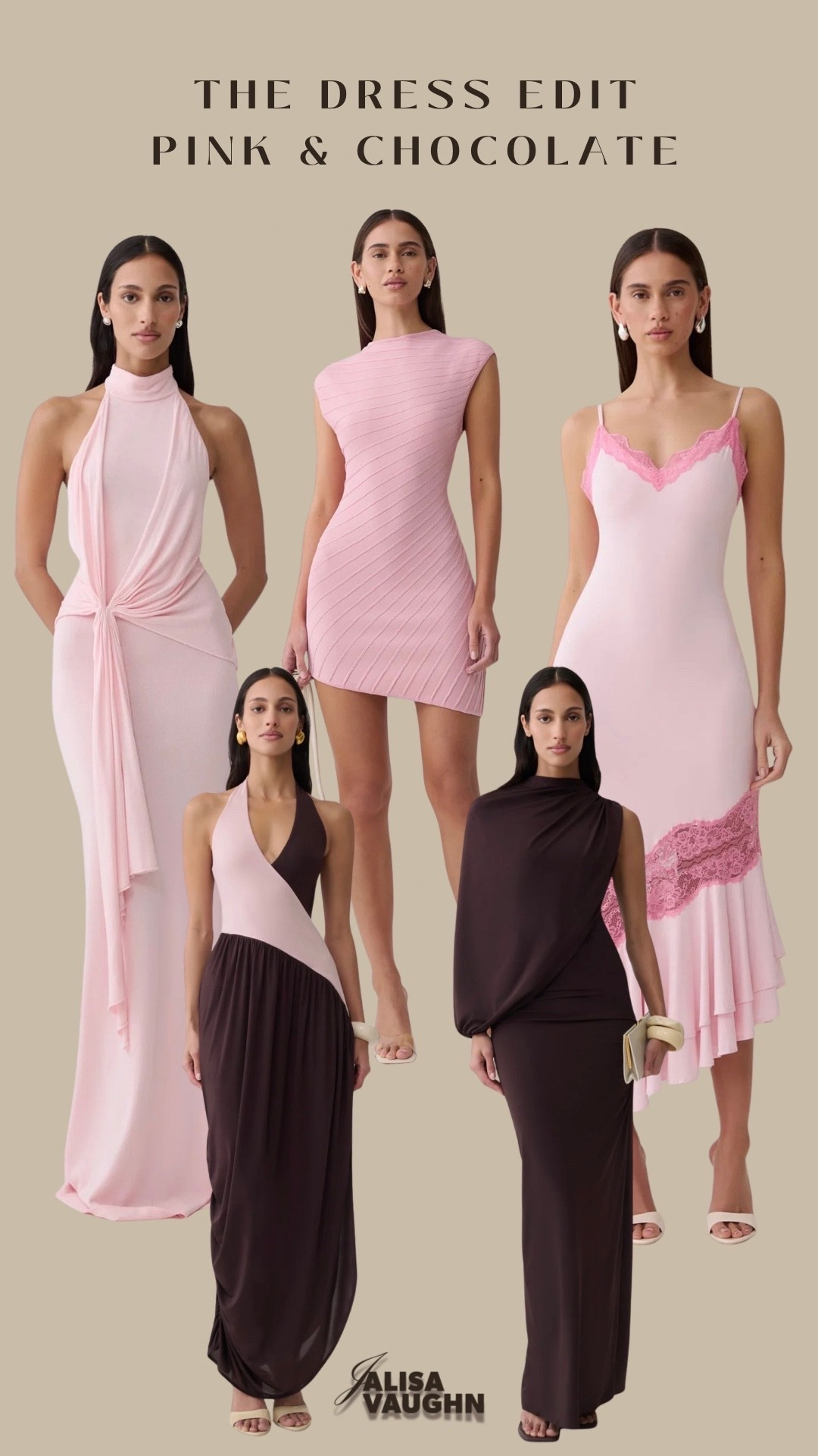 chic pink and brown fall wedding guest dresses, date night dress and more!

#LTKootd #LTKWedding