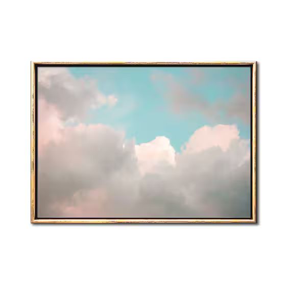 Blue Sky Print Instant Download Art Cloud Print Horizontal | Etsy | Etsy (US)
