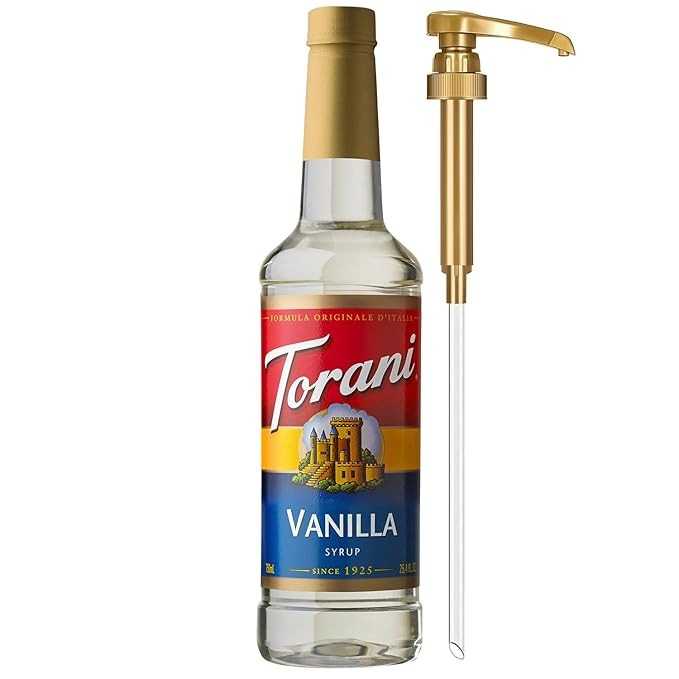Torani Coffee Syrup, Vanilla Flavored Syrup for Drinks, Pump Included, 25.4 Fl Oz | Amazon (US)