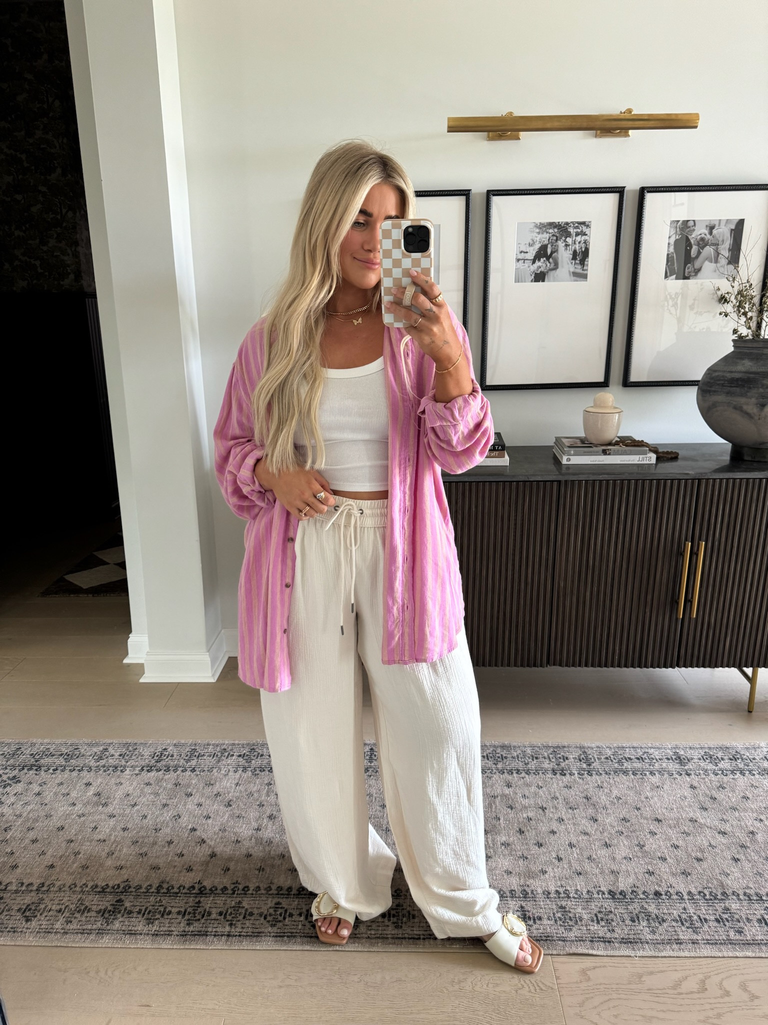 OOTD💕 obsessed with this linen from target!! I got this top in store I don’t see this color online but I also got the color I linked! #linen #target 

#LTKStyleTip #LTKMidsize #LTKSummerSales