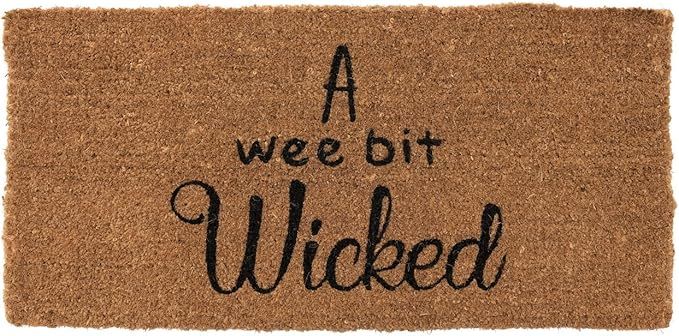 Creative Co-Op Natural Coir "A Wee Bit Wicked" Door Mat | Amazon (US)