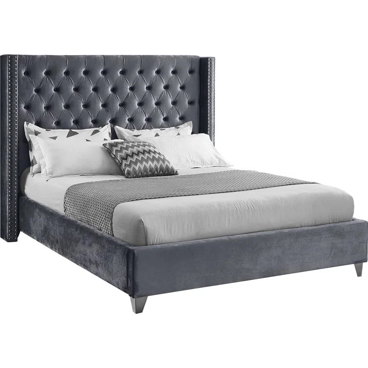 Jennie King Tufted Upholstered Low Profile Platform Bed | Wayfair North America