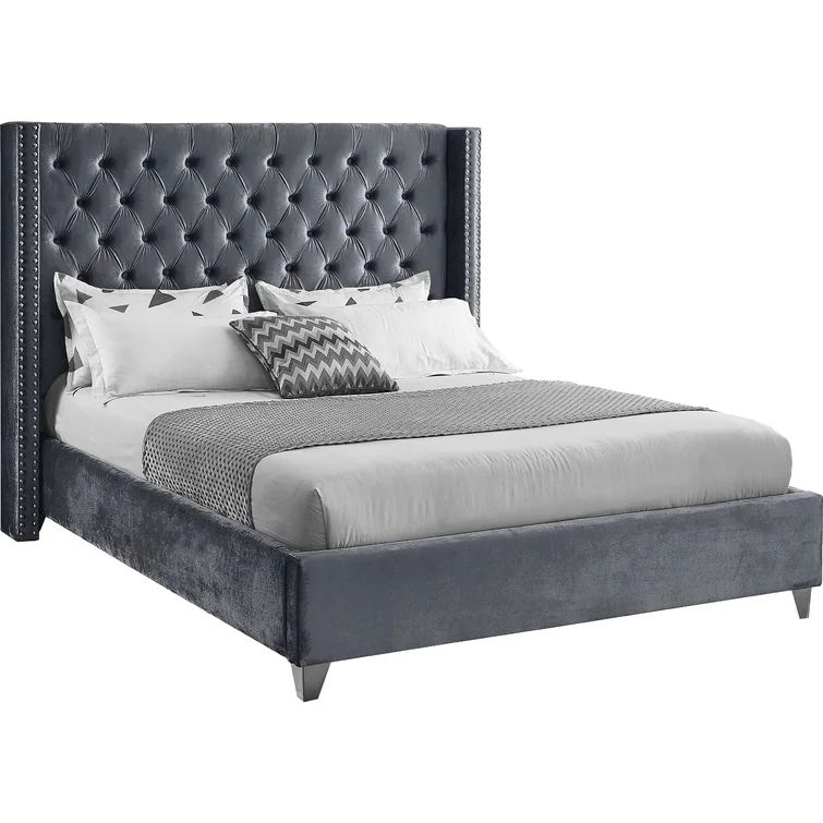 Jennie King Tufted Upholstered Low Profile Platform Bed | Wayfair North America