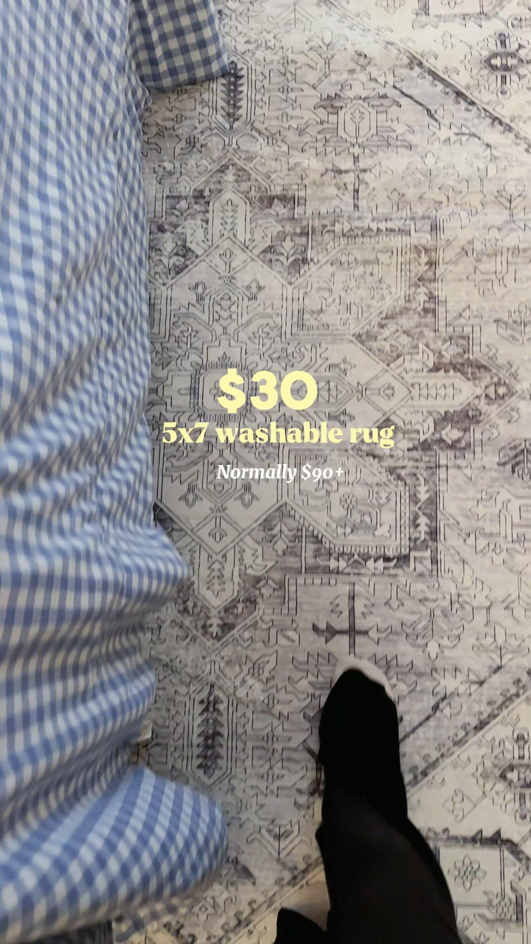 $30 washable 5x7 rug at Walmart while the sale lasts! 

#LTKSaleAlert #LTKCyberWeek #LTKHome