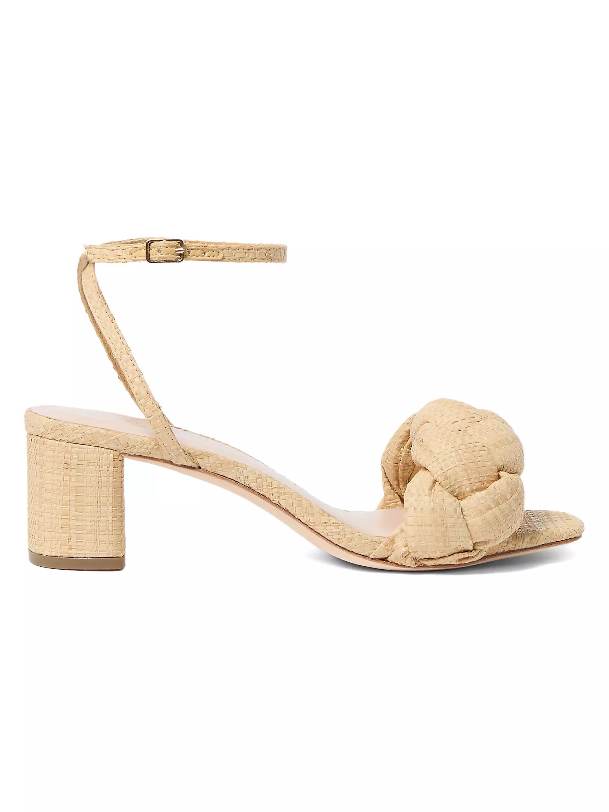 Loeffler RandallAvril 50MM Braided Raffia Sandals | Saks Fifth Avenue