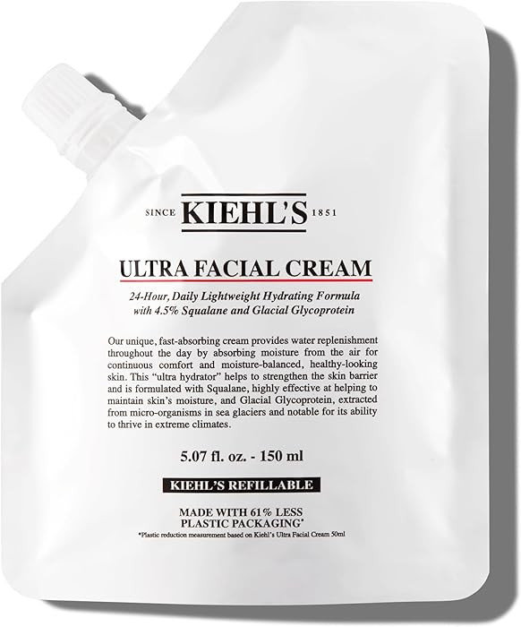 Kiehl's Ultra Facial Cream, with 4.5% Squalane to Strengthen Skin's Moisture Barrier, Skin Feels ... | Amazon (US)