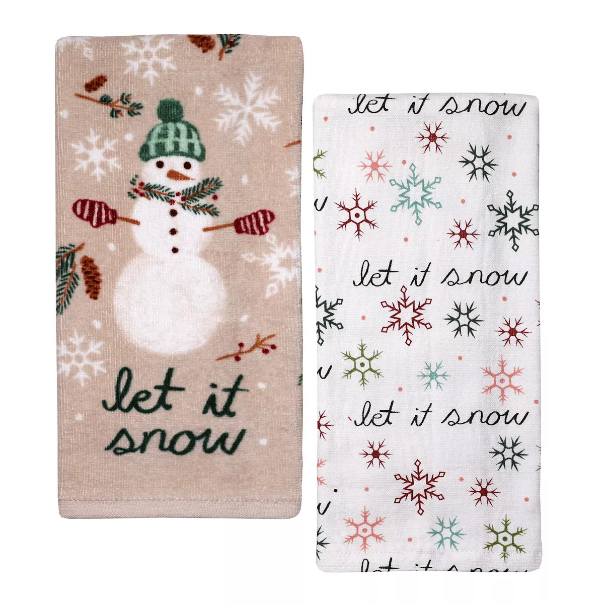 St. Nicholas Square® 2-Pack Cozy Snowman Kitchen Towels | Kohl's