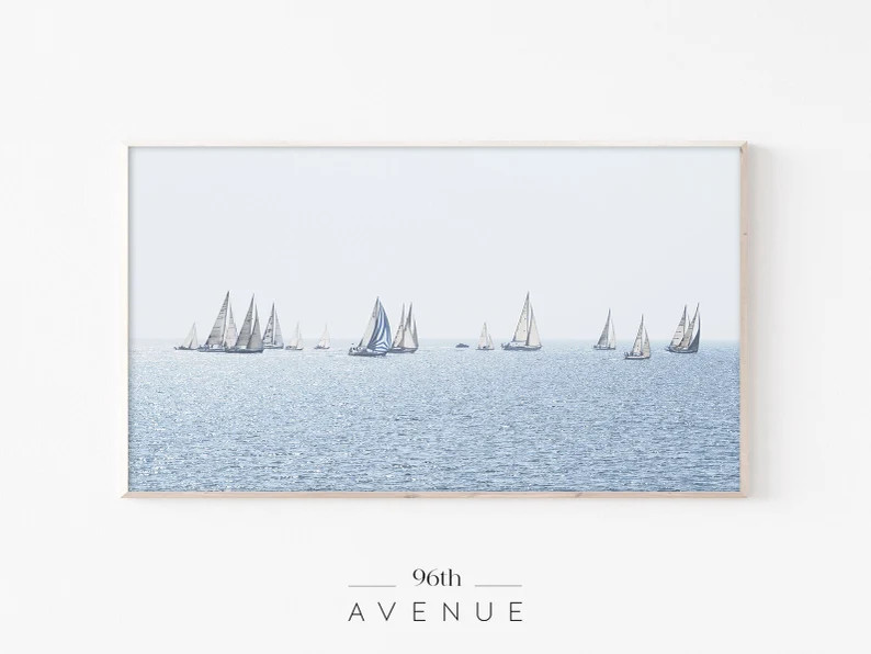 Samsung Frame Tv Art  Sailboats  Ocean Tv Art  Digital Art | Etsy | Etsy (US)
