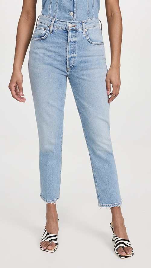 Riley: High Rise Straight Crop Jeans | Shopbop