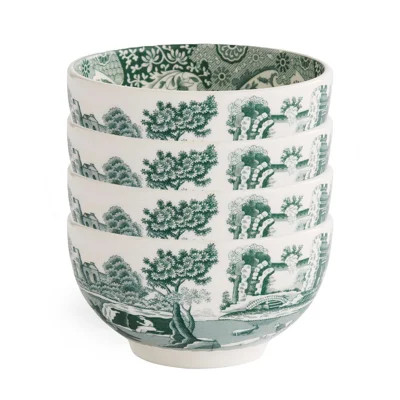 Heritage Green Italian 4.3" Bowls, Set of 4 | Wayfair North America