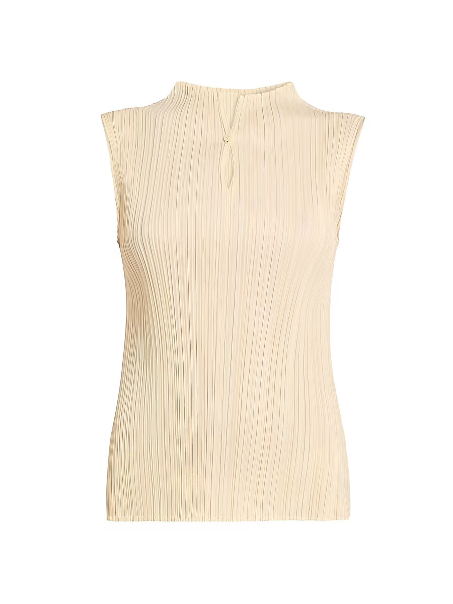 Women's Mellow Pleated Sleeveless Top - Cream Yellow - Size Large | Saks Fifth Avenue